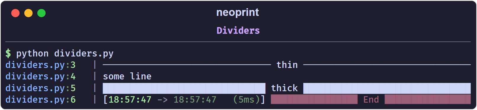Divider variants