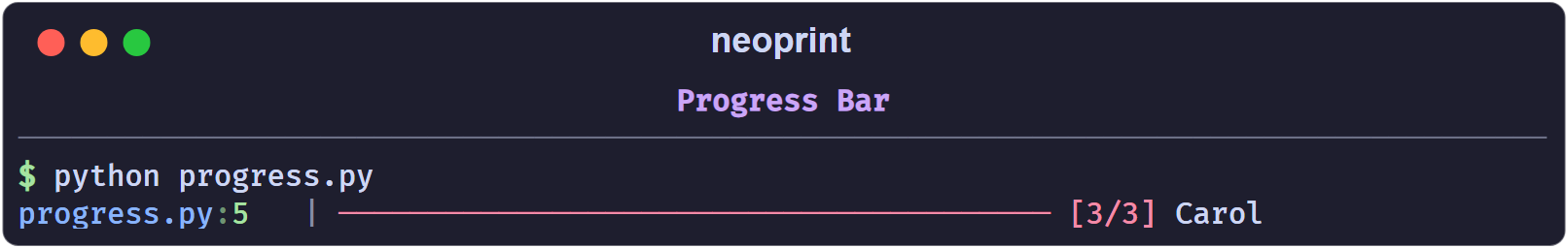 Progress bar