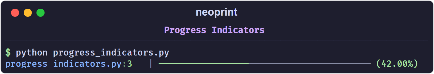 Progress indicators